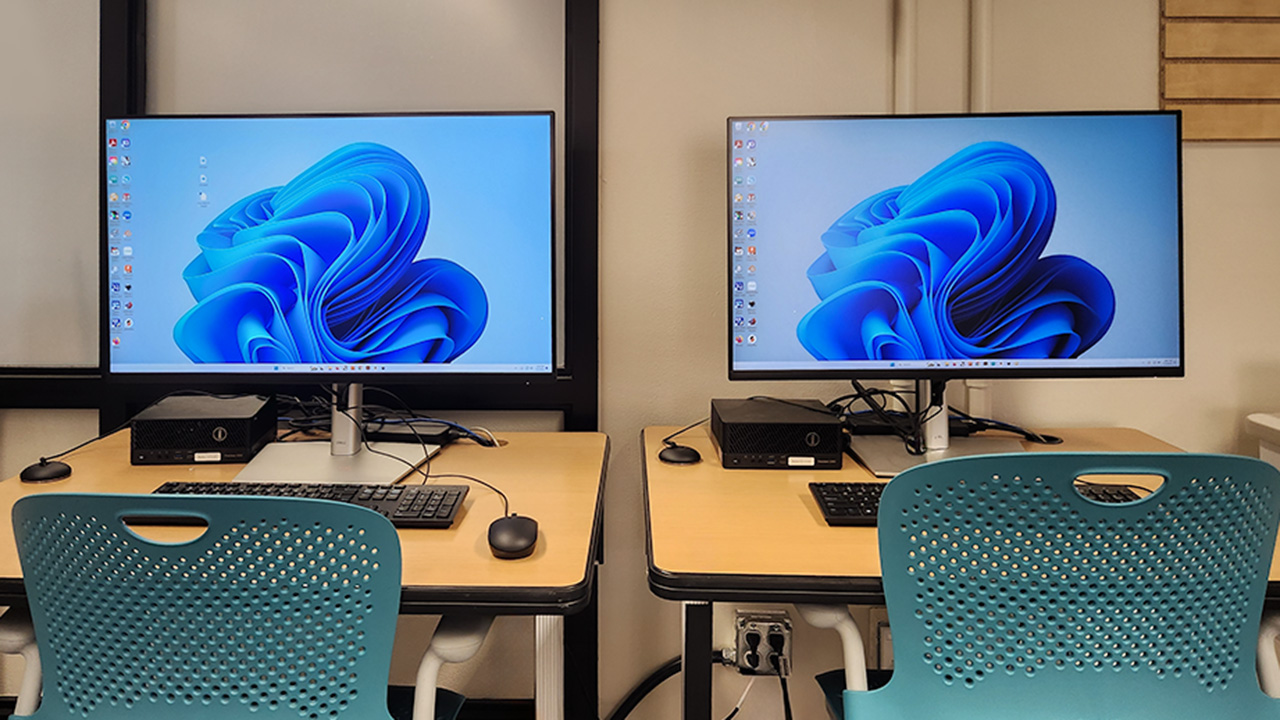 Two desktop computers