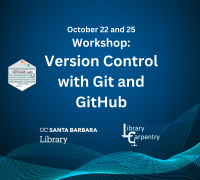 Git workshop poster with dates