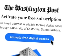 Screenshot of Washington Post Online activation