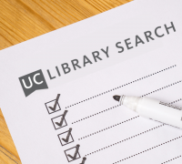 Checklist with UC Library Search at the top.