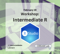 Poster for workshop, with DREAM Lab and RStudio logos