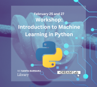 Poster for workshop, with DREAM Lab and Python logos